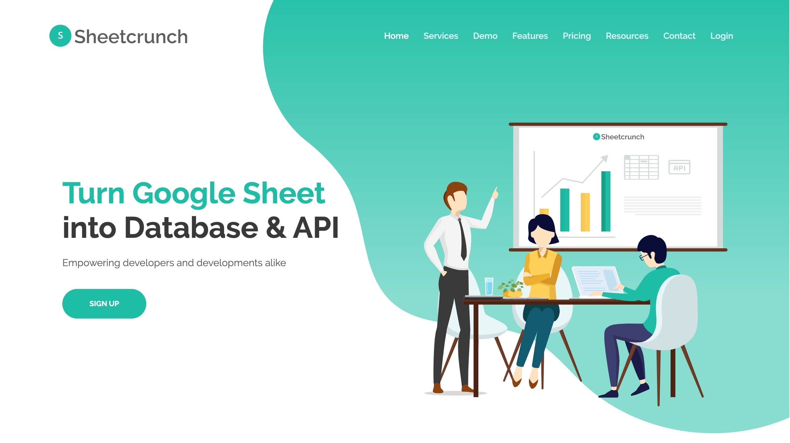 Sheetcrunch - Google Sheet data converted into REST API